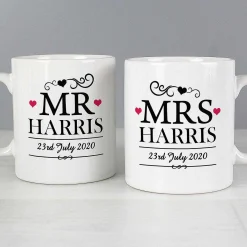 Personalised Mr & Mrs Mug Set><noscript><img width=