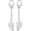 Personalised Mr & Mrs Two Hearts Keyring>Temptation Gifts Clearance