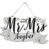 Personalised 'Mr & Mrs' Wooden Hanging Decoration>Temptation Gifts Best