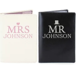 Personalised Mr And Mrs Passport Holders Set>Temptation Gifts Sale