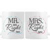 Personalised 'Mrs Always Right, Mr Never Right' Set Of 2 Mugs>Temptation Gifts Hot