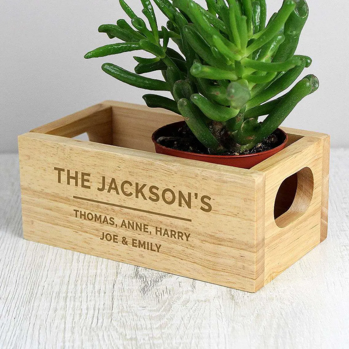 Personalised Name & Message Mini Wooden Crate>Temptation Gifts Hot
