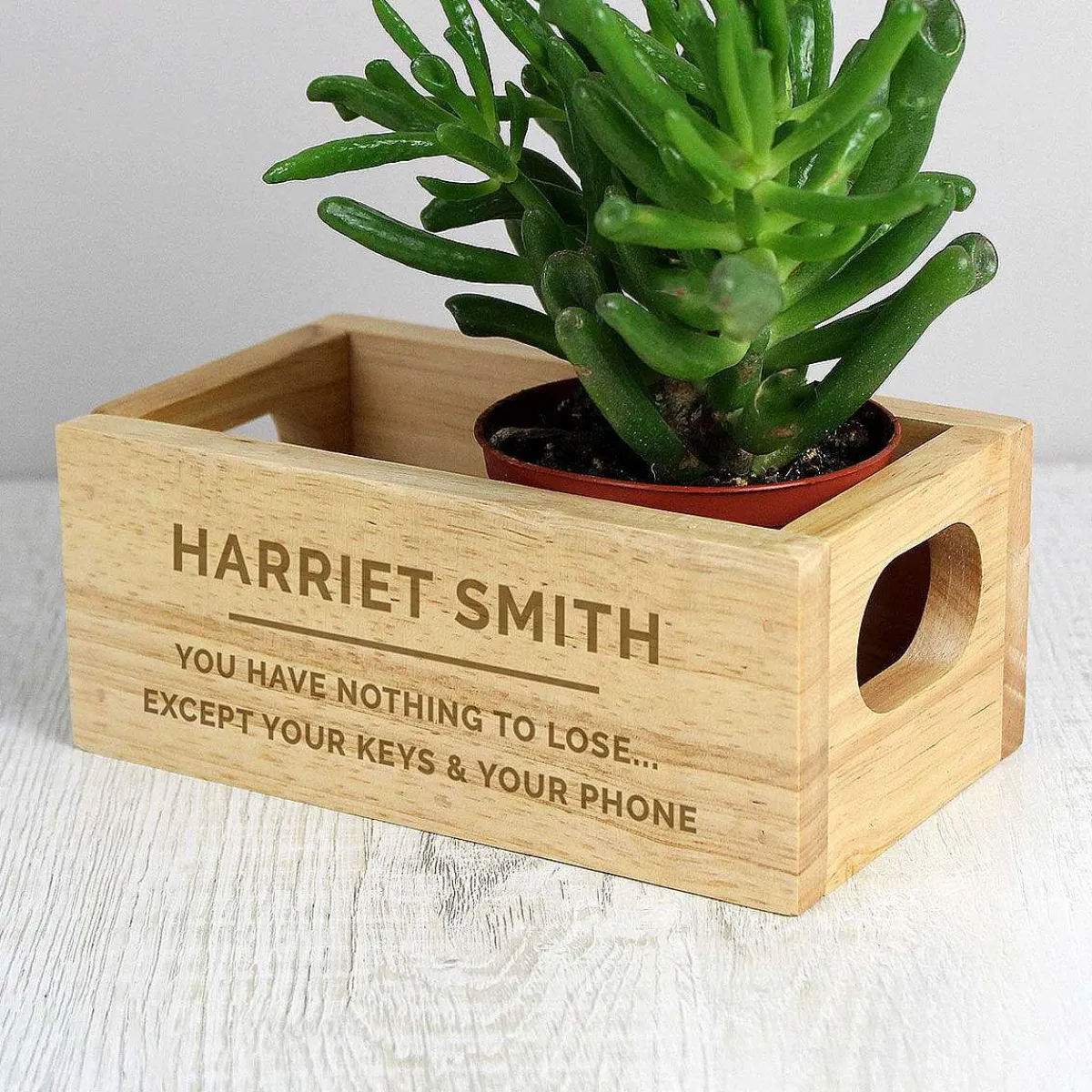Personalised Name & Message Mini Wooden Crate>Temptation Gifts Hot