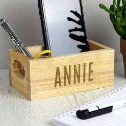 Personalised Name Mini Wooden Crate><noscript><img width=
