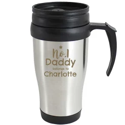 Personalised No.1 Daddy Travel Mug>Temptation Gifts Shop