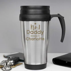 Personalised No.1 Daddy Travel Mug>Temptation Gifts Shop