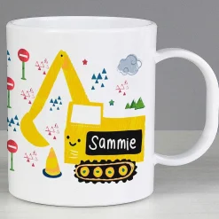 Personalised Plastic Digger Mug>Temptation Gifts New