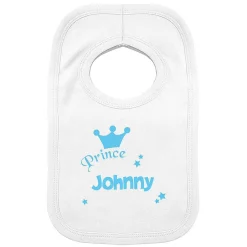 Personalised Prince Baby Bib>Temptation Gifts Store