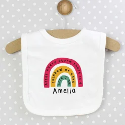 Personalised Rainbow Bib>Temptation Gifts Hot