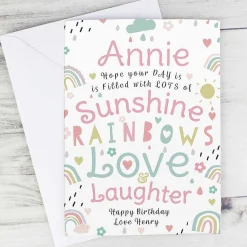 Personalised Rainbows & Sunshine Card>Temptation Gifts Store