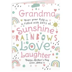 Personalised Rainbows & Sunshine Card><noscript><img width=