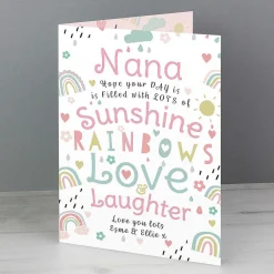 Personalised Rainbows & Sunshine Card><noscript><img width=