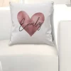 Personalised Rose Gold Heart Name Only Cushion>Temptation Gifts Cheap