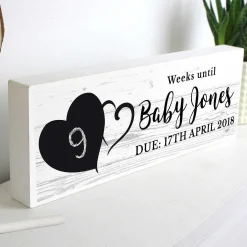 Personalised Rustic Countdown Wooden Block Sign><noscript><img width=