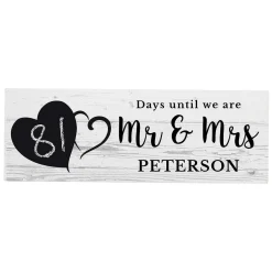 Personalised Rustic Countdown Wooden Block Sign><noscript><img width=