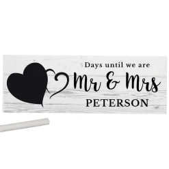 Personalised Rustic Countdown Wooden Block Sign><noscript><img width=