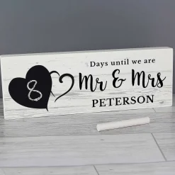 Personalised Rustic Countdown Wooden Block Sign><noscript><img width=
