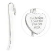 Personalised Silver Heart Bookmark>Temptation Gifts Clearance