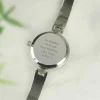 Personalised Silver Ladies Watch With Silver Slider Clasp>Temptation Gifts Best