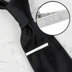 Personalised Silver Plated Tie Clip><noscript><img width=
