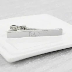 Personalised Silver Plated Tie Clip><noscript><img width=