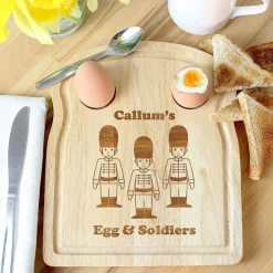 Personalised Soldiers Egg & Toast Board>Temptation Gifts Discount