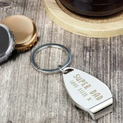 Personalised Super Dad Bottle Opener Keyring><noscript><img width=