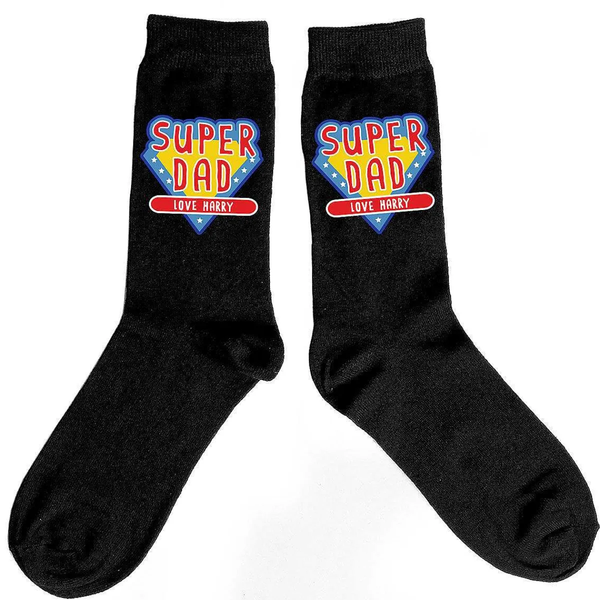 Personalised Super Dad Men's Socks>Temptation Gifts Fashion