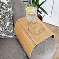 Personalised 'Take Time For Yourself' Wooden Sofa Tray><noscript><img width=