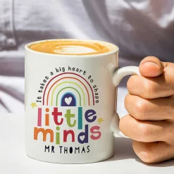 Personalised Teacher 'shape Little Minds' Ceramic Mug><noscript><img width=