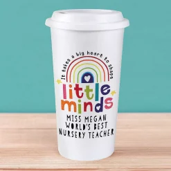 Personalised Teacher 'shape Little Minds' Travel Mug><noscript><img width=