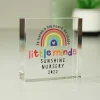 Personalised Teacher 'shape Little Minds' Crystal Token>Temptation Gifts Online