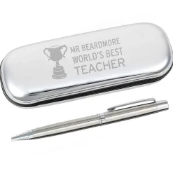 Personalised Teacher Trophy Pen And Box Set>Temptation Gifts Shop