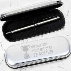 Personalised Teacher Trophy Pen And Box Set>Temptation Gifts Shop
