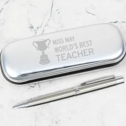 Personalised Teacher Trophy Pen And Box Set><noscript><img width=