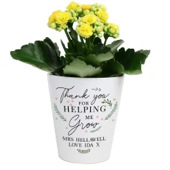 Personalised Thank You For Helping Me Grow Plant Pot><noscript><img width=