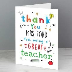 Personalised Thank You Teacher Card><noscript><img width=