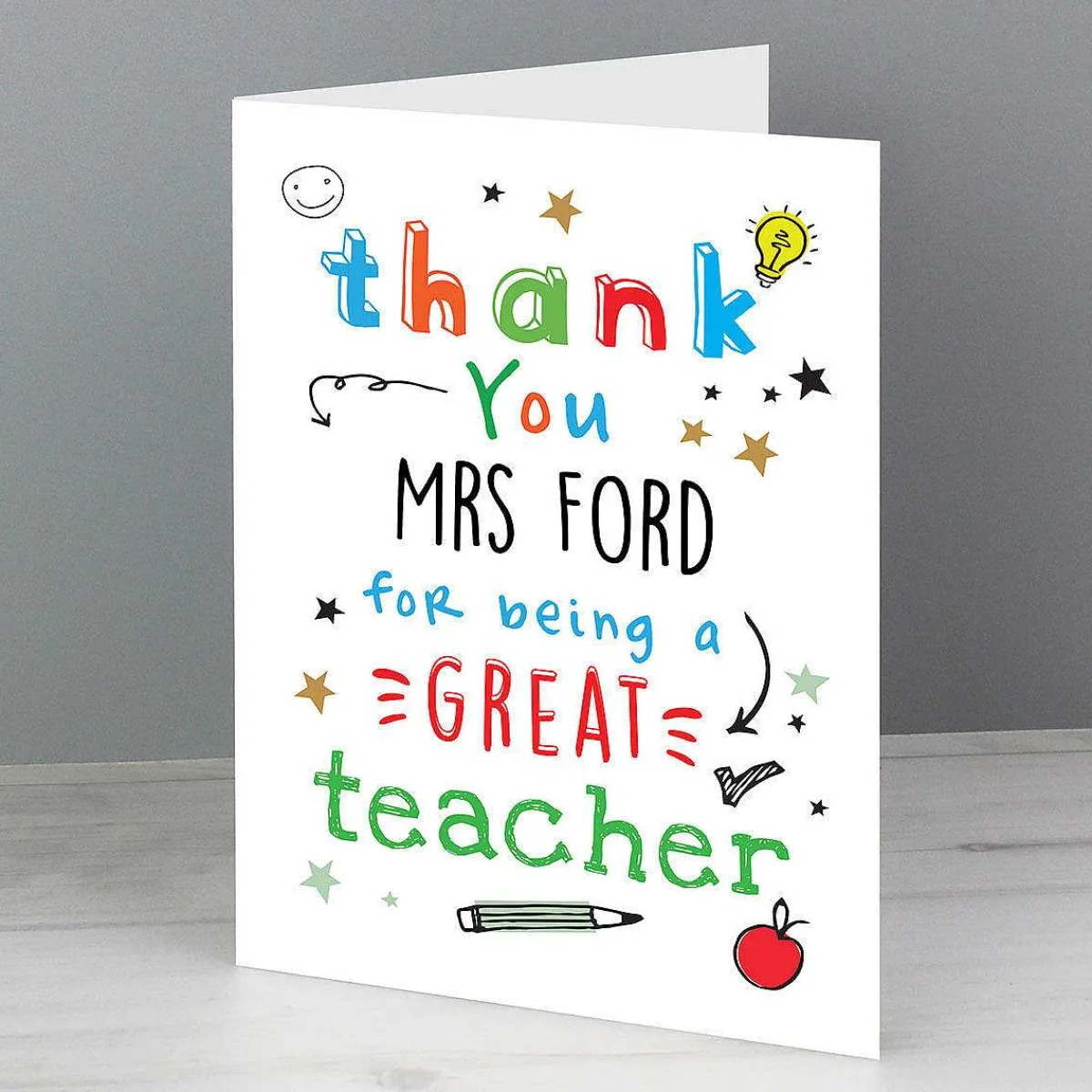 Personalised Thank You Teacher Card>Temptation Gifts Outlet