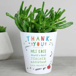Personalised 'Thank You Teacher' Plant Pot>Temptation Gifts Sale