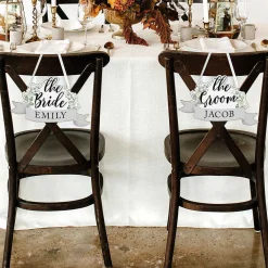 Personalised 'The Bride' Wooden Hanging Decoration><noscript><img width=