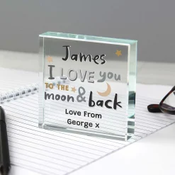 Personalised To The Moon And Back Large Crystal Token><noscript><img width=