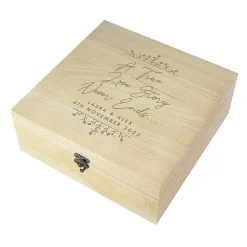 Personalised 'True Love Story' Wooden Keepsake Box>Temptation Gifts Cheap
