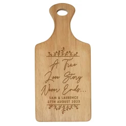 Personalised 'True Love Story' Wooden Paddle Board>Temptation Gifts Flash Sale