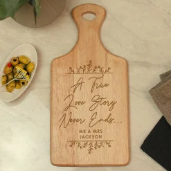 Personalised 'True Love Story' Wooden Paddle Board>Temptation Gifts Flash Sale