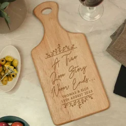 Personalised 'True Love Story' Wooden Paddle Board><noscript><img width=