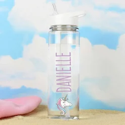Personalised Unicorn Water Bottle><noscript><img width=