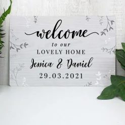 Personalised Welcome Metal Sign>Temptation Gifts Online