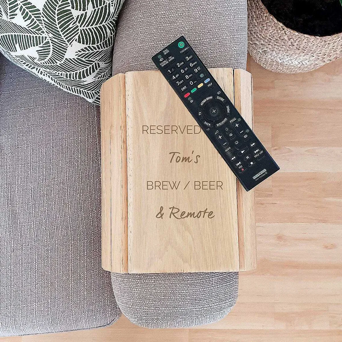 Personalised Wooden Sofa Tray>Temptation Gifts New