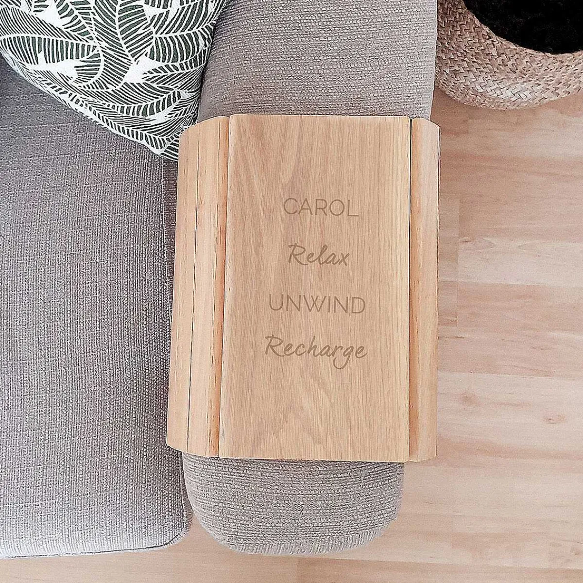 Personalised Wooden Sofa Tray>Temptation Gifts New