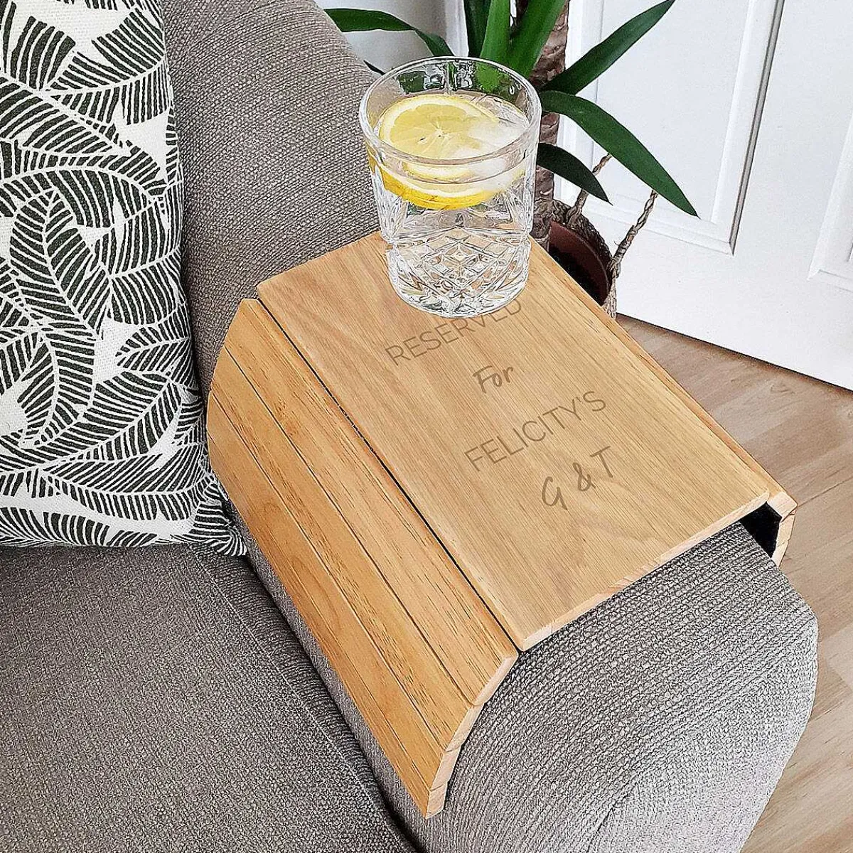 Personalised Wooden Sofa Tray>Temptation Gifts New
